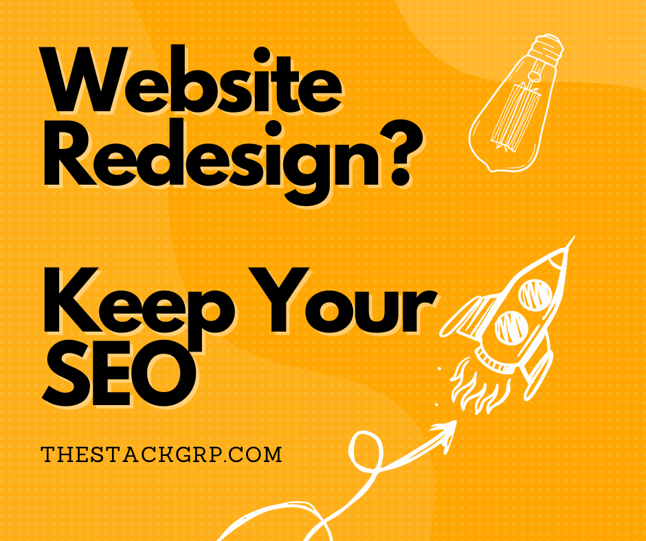 illustration that says Website redesign? How to keep your SEO