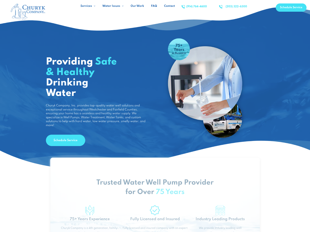 website Hero section designed by The Stack Group