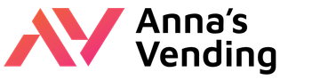 Anna’s Vending logo with red stylized “AV” and black text on a white background