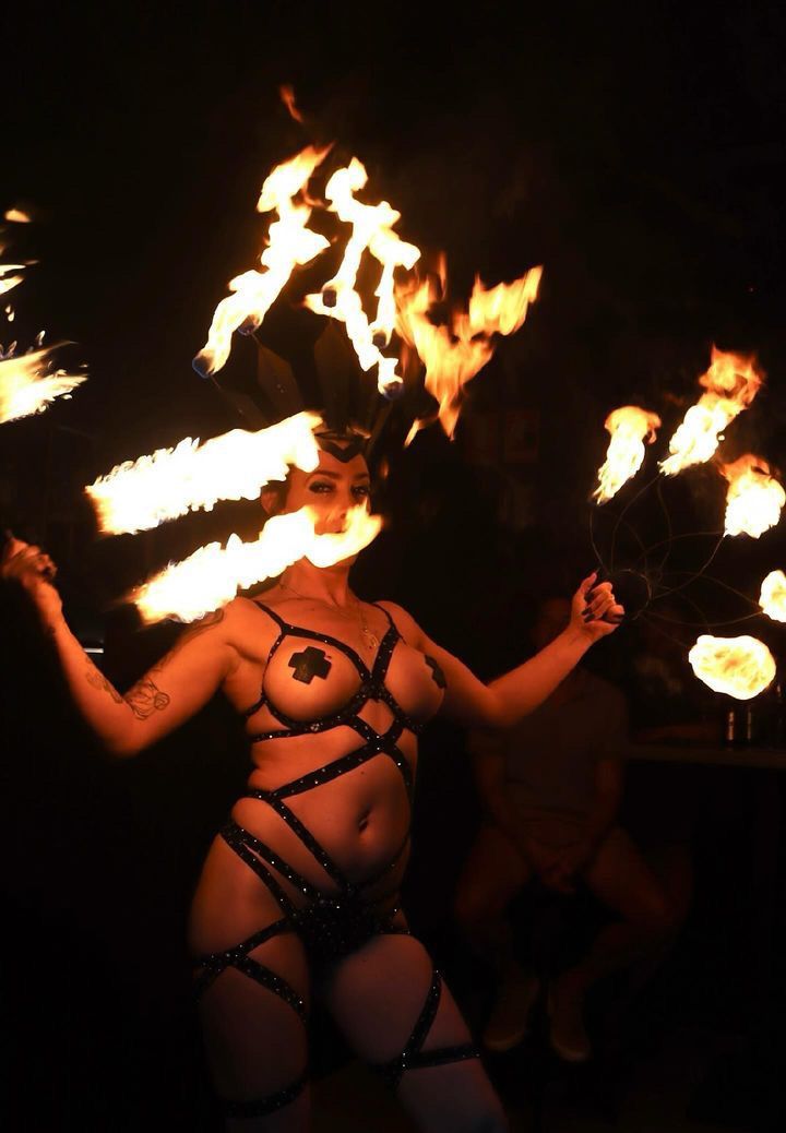 De La Vinx Performing A Fire Dance  — Celeste Agency in Gold Coast, QLD