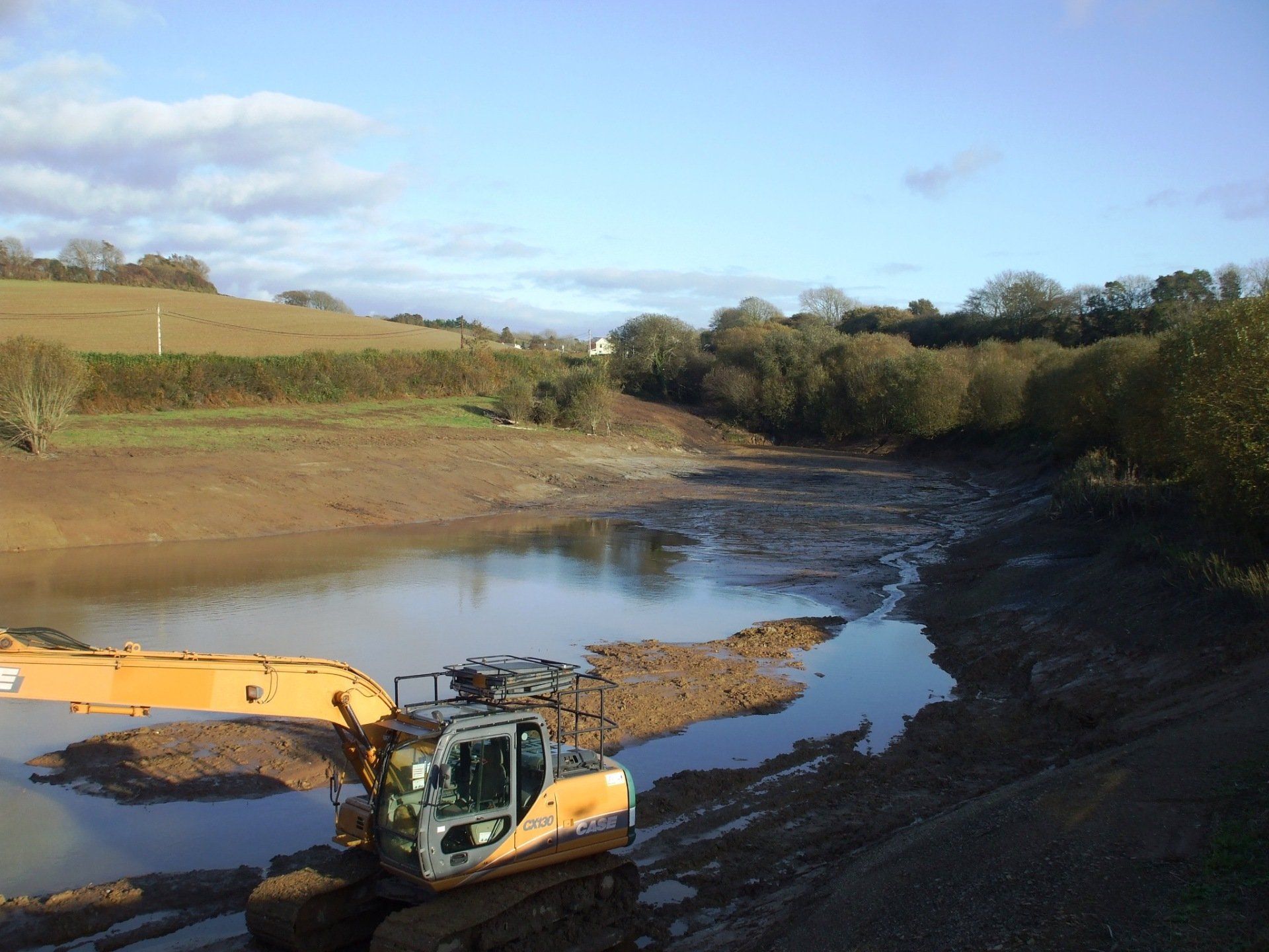 13 tonne excavator at Sheviock