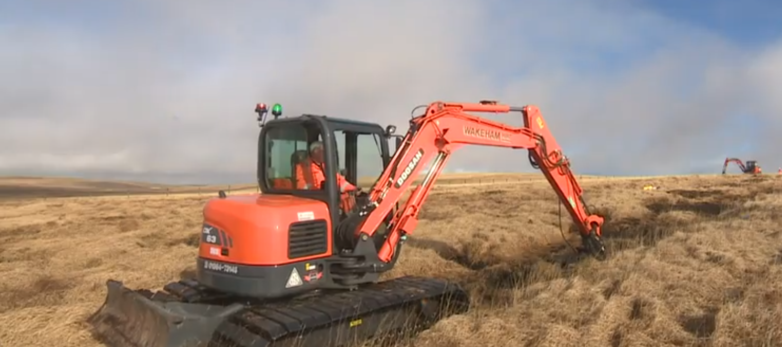 Doosan DX63 digger at Princetown