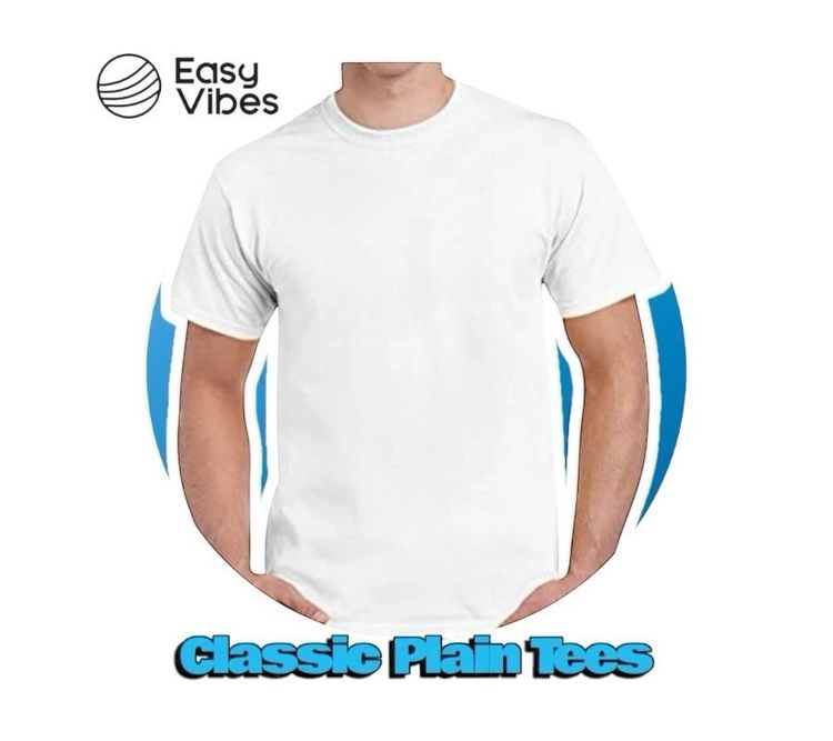 t-shirt product photo featuring a man wearing a white classic plain tee. 