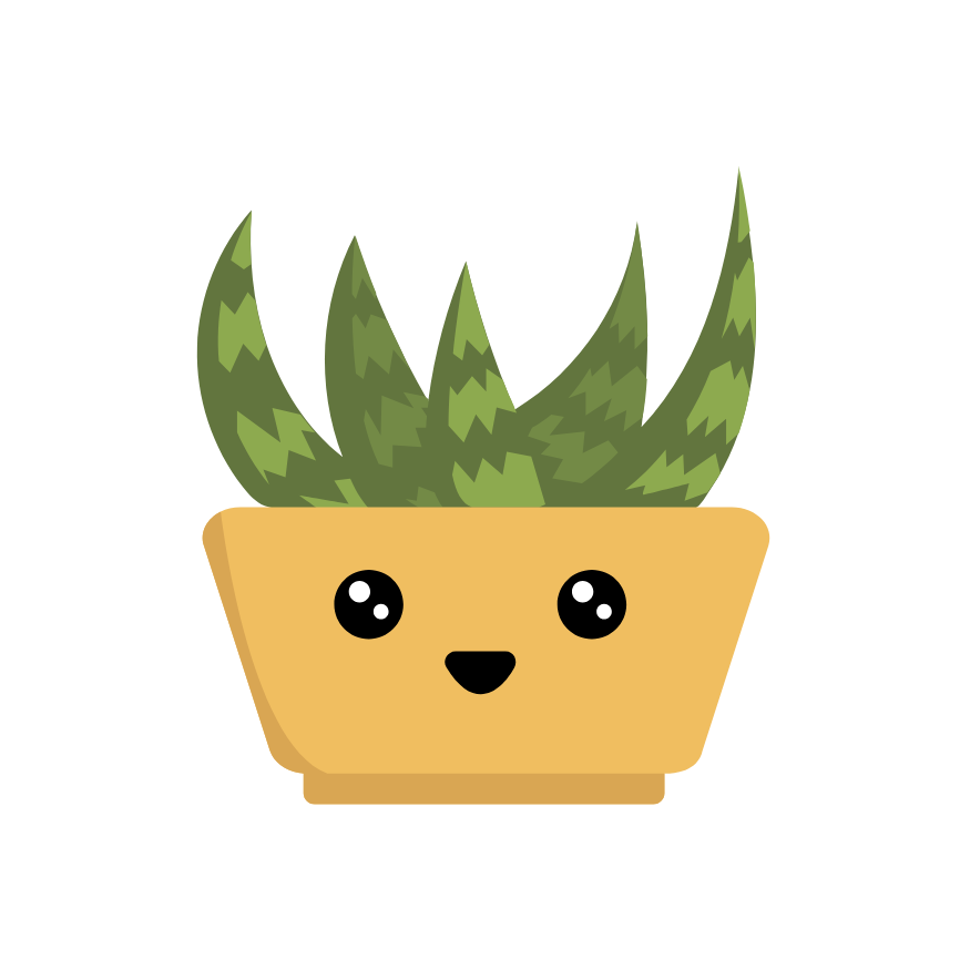 A cactus in a pot with a face on it.