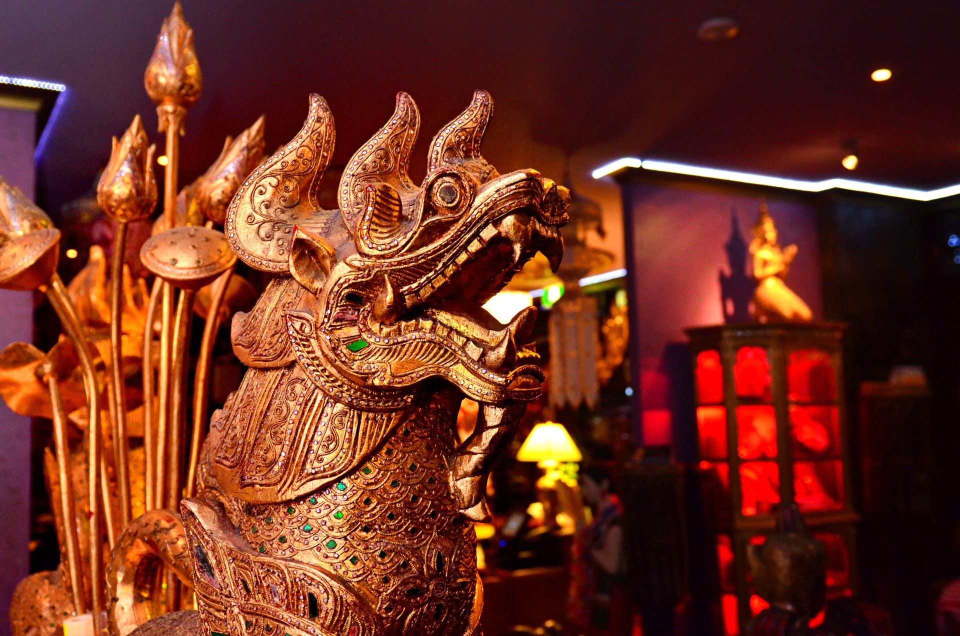 Lion Statue — Broadbeach, QLD — Chiangmai Thai Restaurant