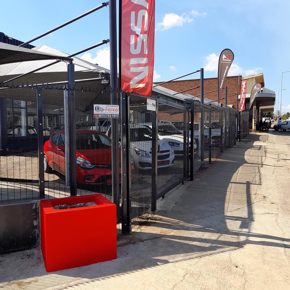 car dealership clear fencing