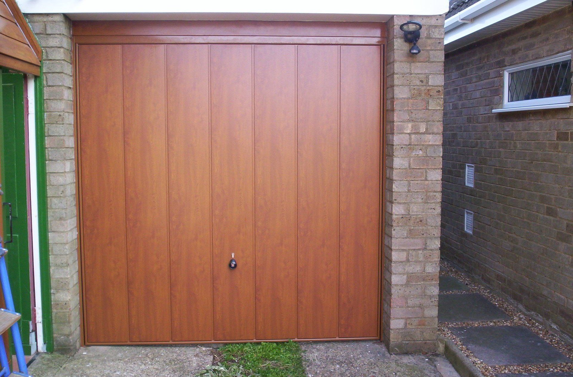 Wooden garage door