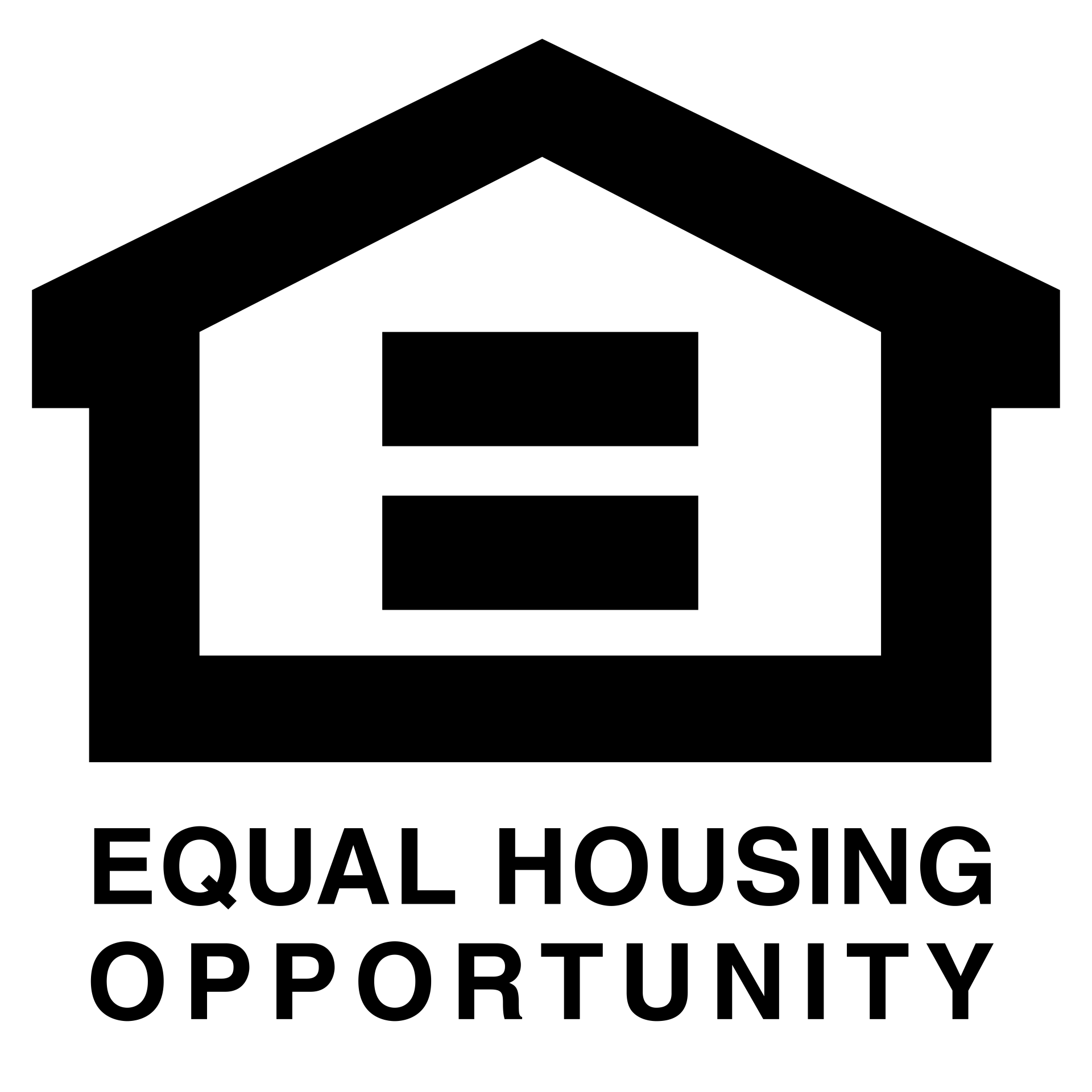 Equal housing opportunity logo.
