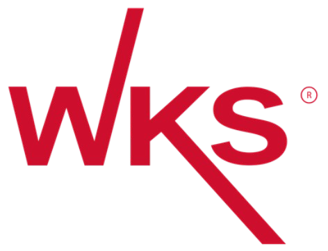 Red WKS logo with a stylized diagonal slash