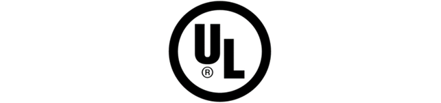 UL certification logo in black and white within a circle