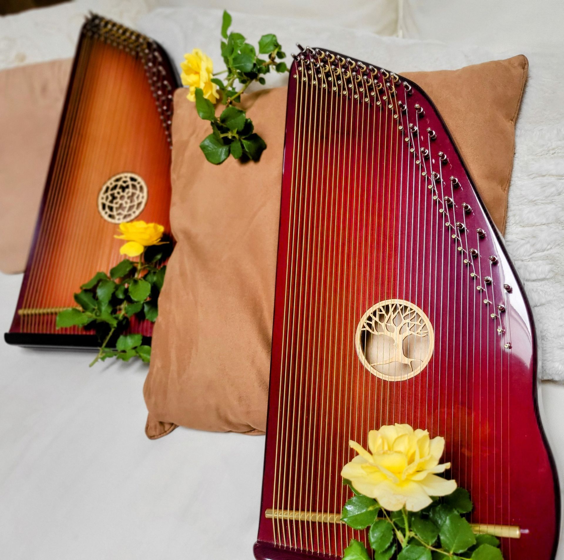 2 Therapy Harps with Yellow Flowers