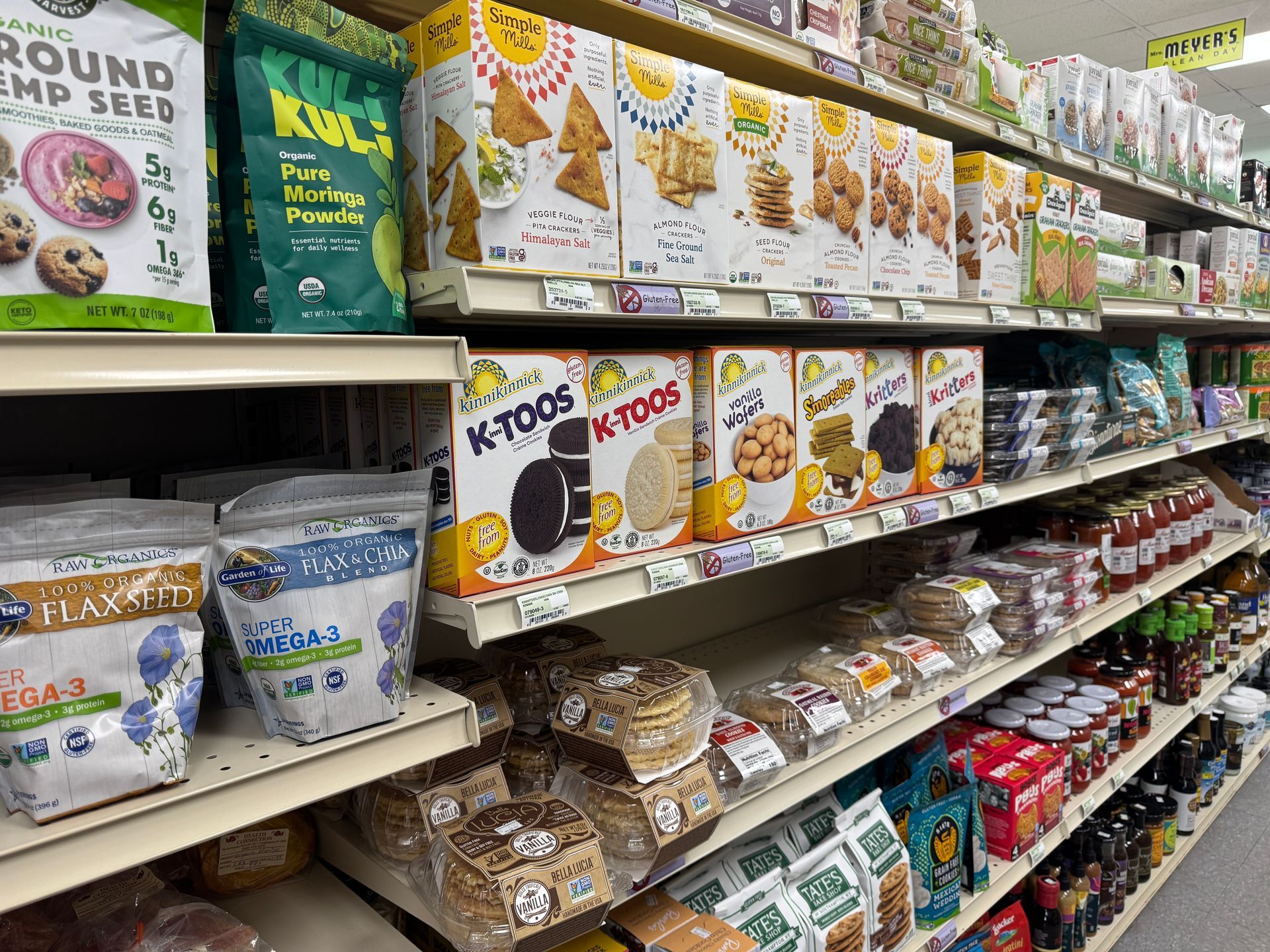 A Shelf in a Store Filled With Lots of Products