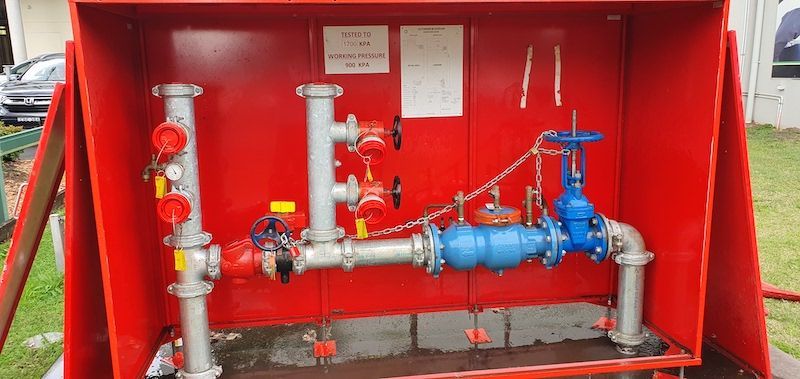 Industrial Red Fire Hydrant — Fire Protection Services in Goonellabah, NSW