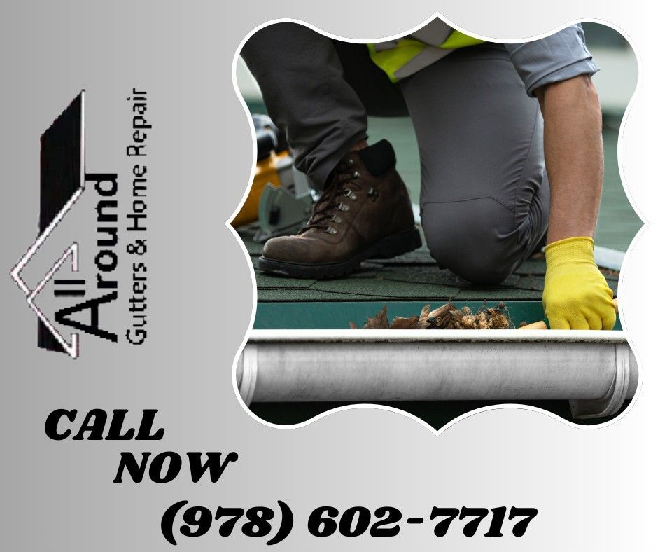 An advertisement for all around gutters and home repair