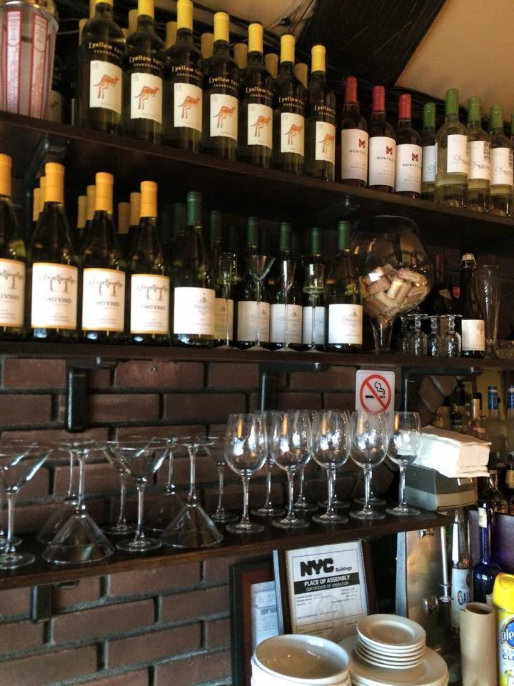 A bar with a sign that says nyc on it