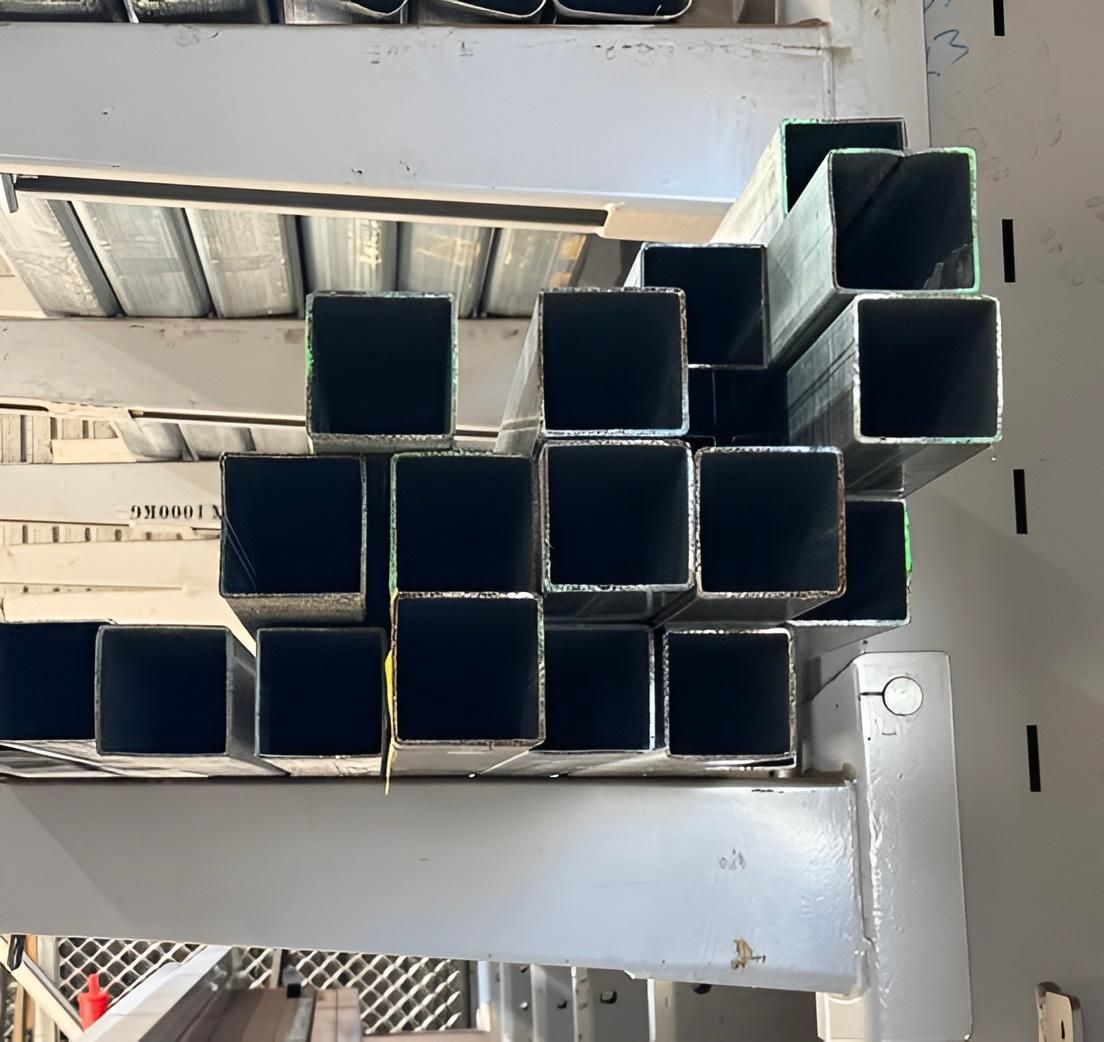 Metal Square Tubes Stacked on a Shelf — Western Pacific Steel in South Grafton, NSW