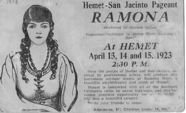 1923 Ticket to the Ramona Pageant 