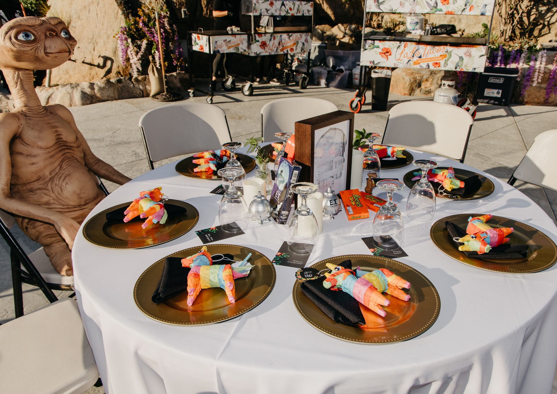 Photo of table setting from wedding reception 2024