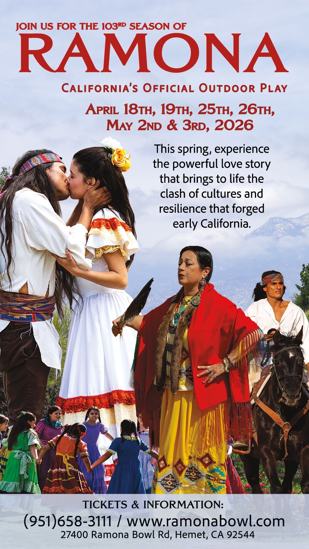 Photo of Native American dancers in a scene from the play
