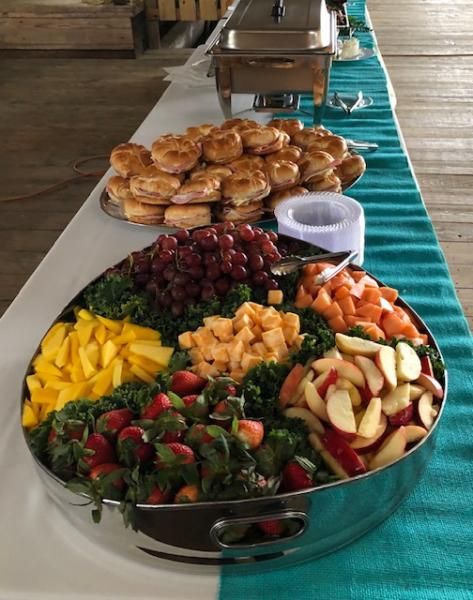 fruit and croissant sandwiches