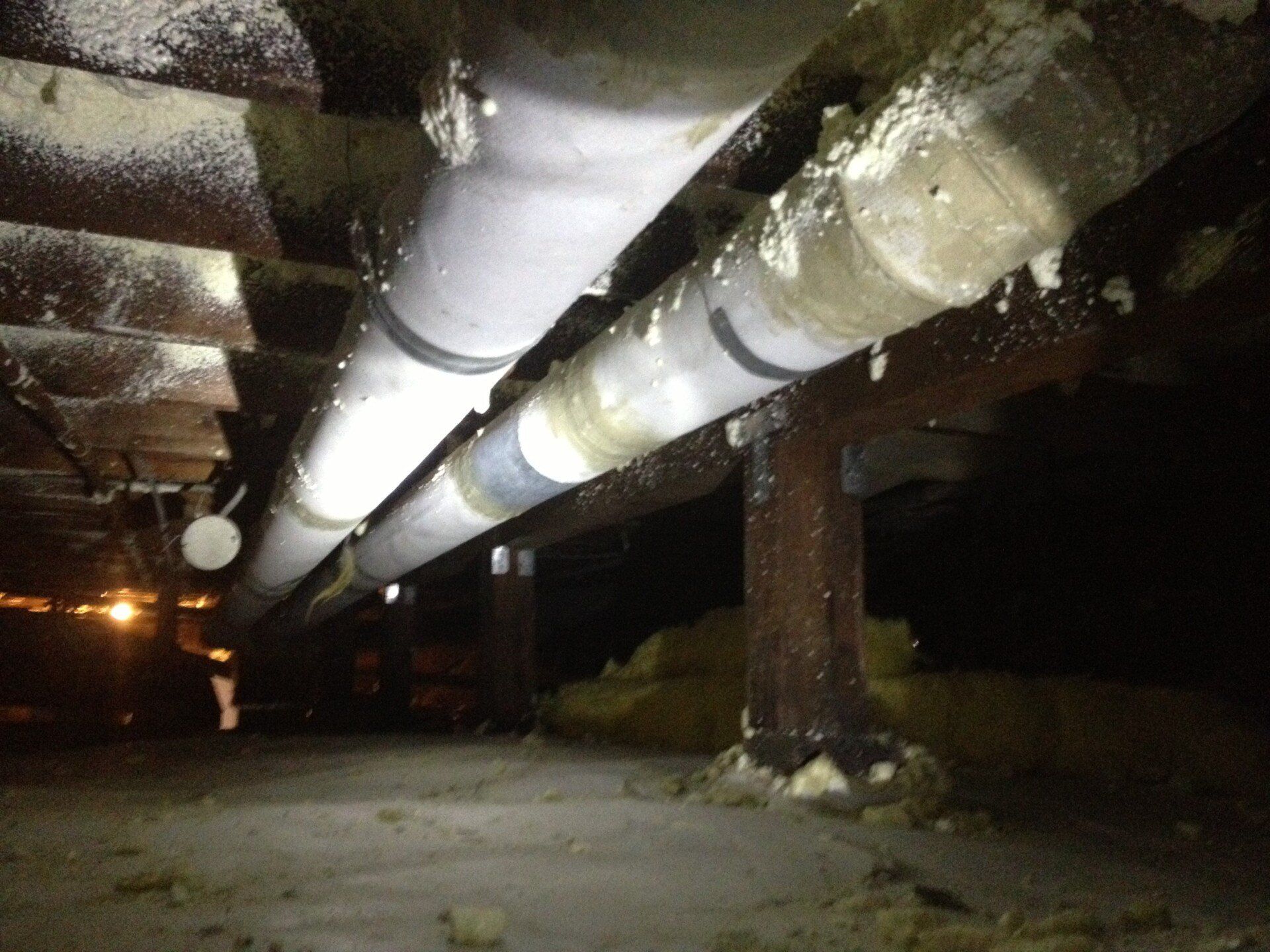 Pipes Under Floor — Campbell, CA — JWH Asbestos Removal Services