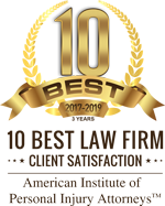 American Institute of Personal Injury Attorneys - 10 Best Law Firm - Client Satisfaction