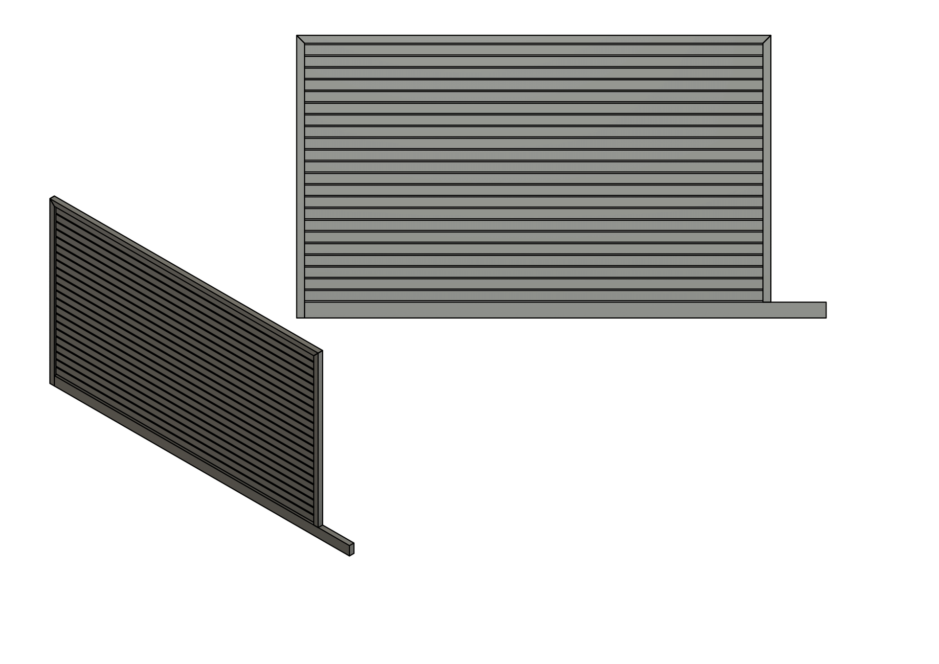 A 3d model of a gate.