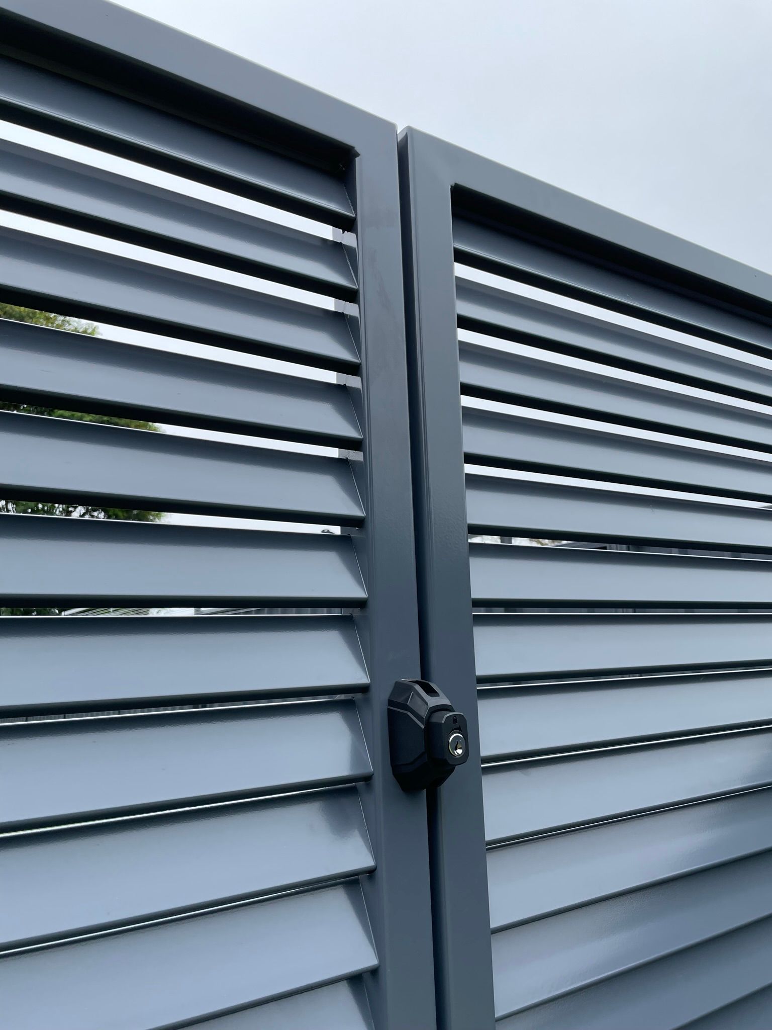 A close up of a fence with a lock on it