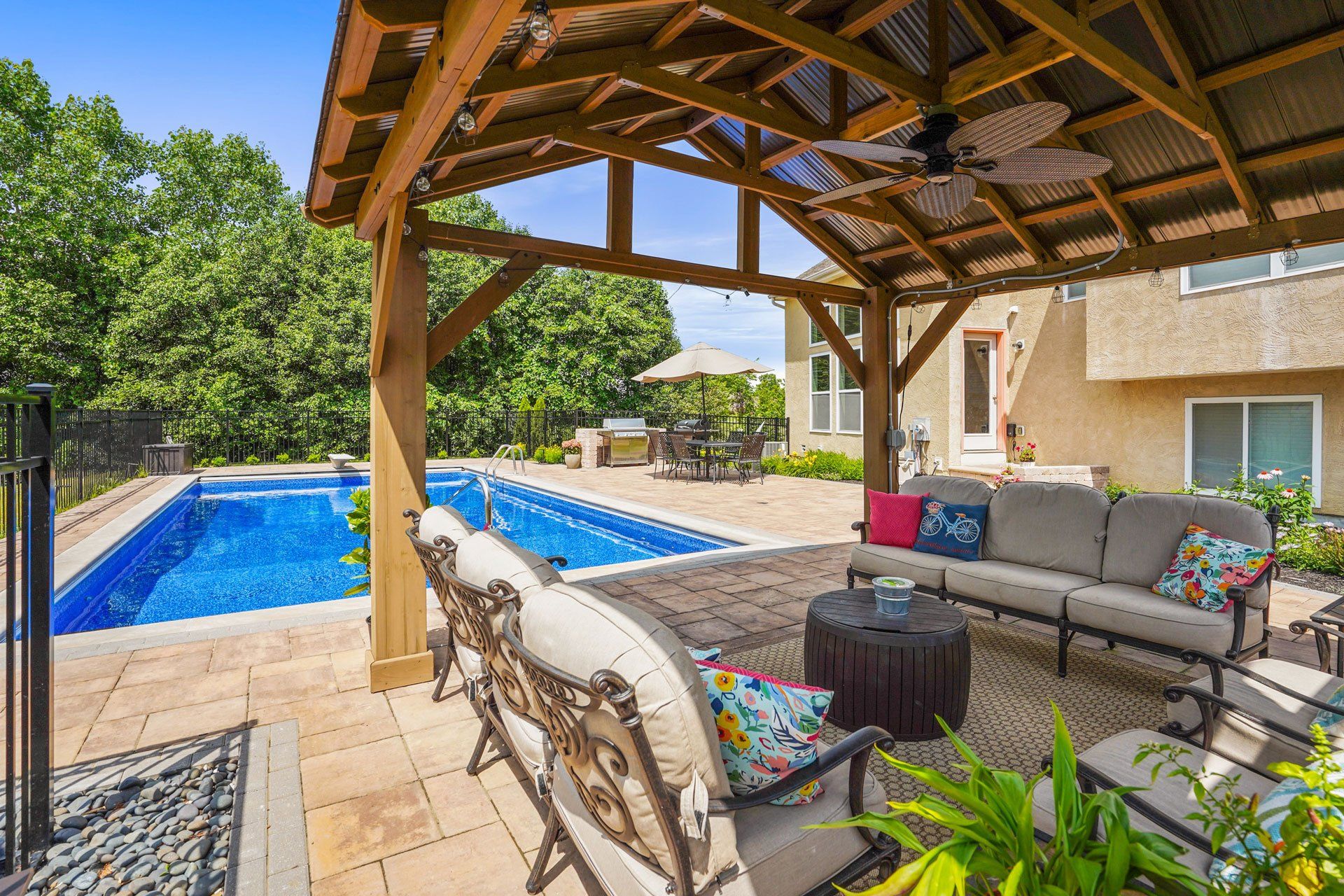 In-Ground Swimming Pool, Patio and Landscaping Installation