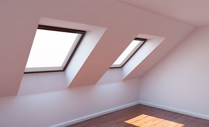 loft conversion with two velux windows