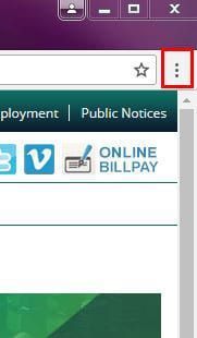 A computer screen shows a website called online billpay.