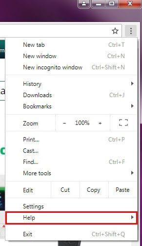 A computer screen with a red arrow pointing to the help menu.