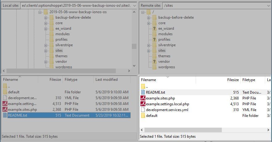 A computer screen shows a list of files and folders