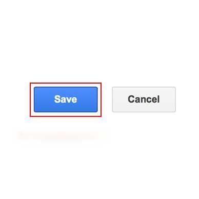 A blue save button next to a white cancel button on a white background.