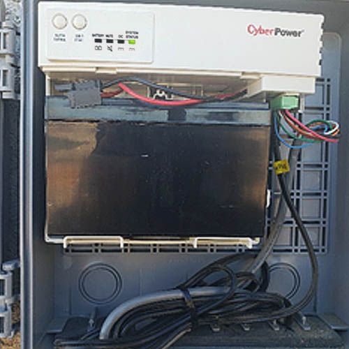 A cyber power box with a battery inside