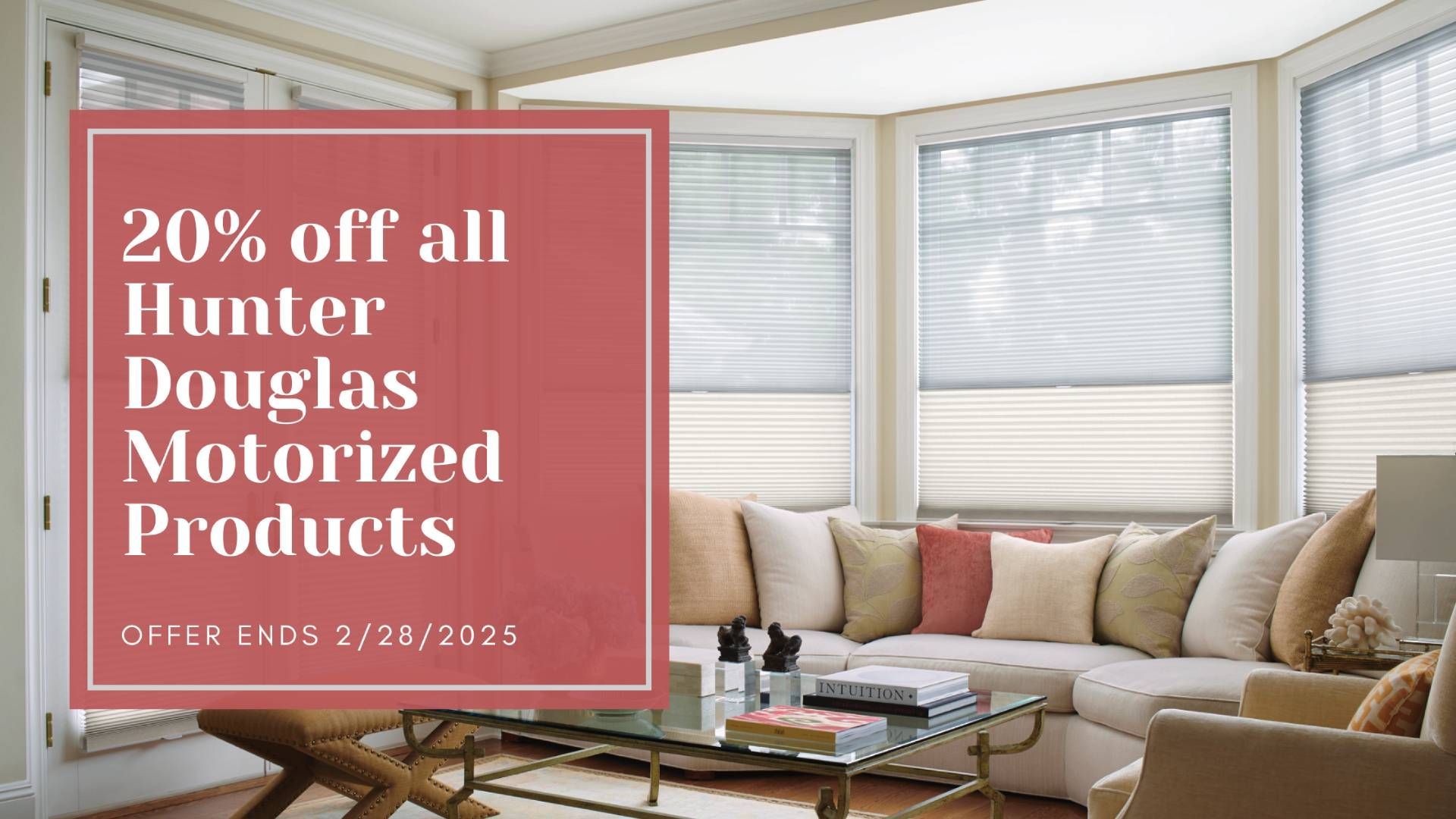 20% Off All Hunter Douglas Motorized Products – This February Only!