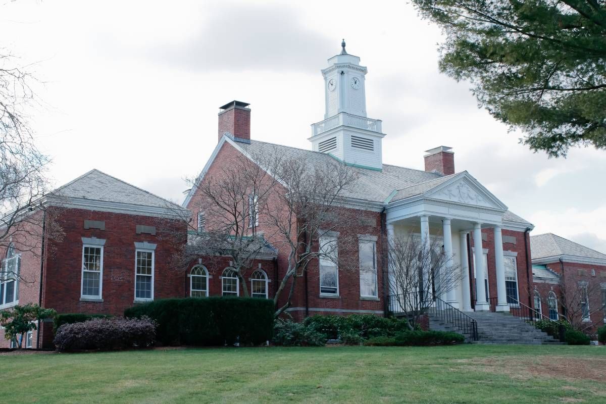 Historic Dover Town Hall near Dover, Massachusetts (MA)