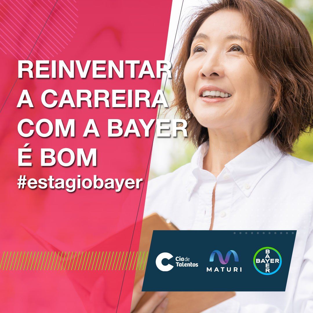 Banner do programa de estágio para maturis da Bayer