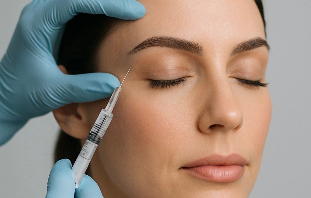 Ein Schwarzweißfoto einer Frau mit einem Zebramuster im Haar.