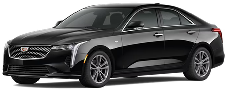 Black Lincoln Continental sedan, angled front view.
