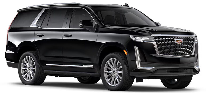 Black Cadillac CT4 sedan on a white background.