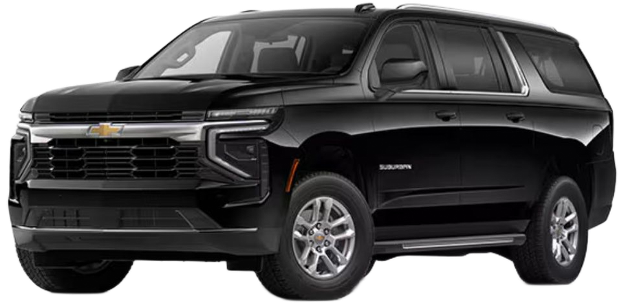 Black Chevrolet Suburban SUV.