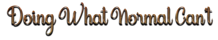 Text: Doing What Normal Can't