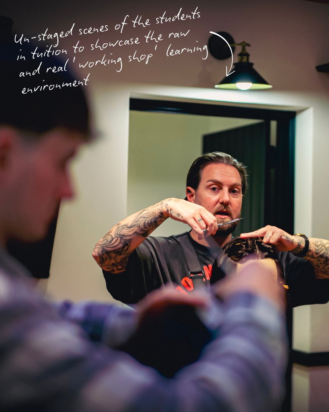 Un-staged scenes of Son Of The Bear Academy's students in tuition, showcasing the raw and real 'working shop' learning environment