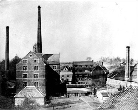 Bridge Mill, Wicker Hill in 1873. Photo courtesy of The Trowbridge Museum, The Shires, Court Street, Trowbridge, Wiltshire, BA14 8AT