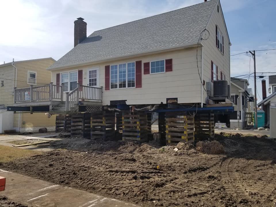 A house is being moved into a new location