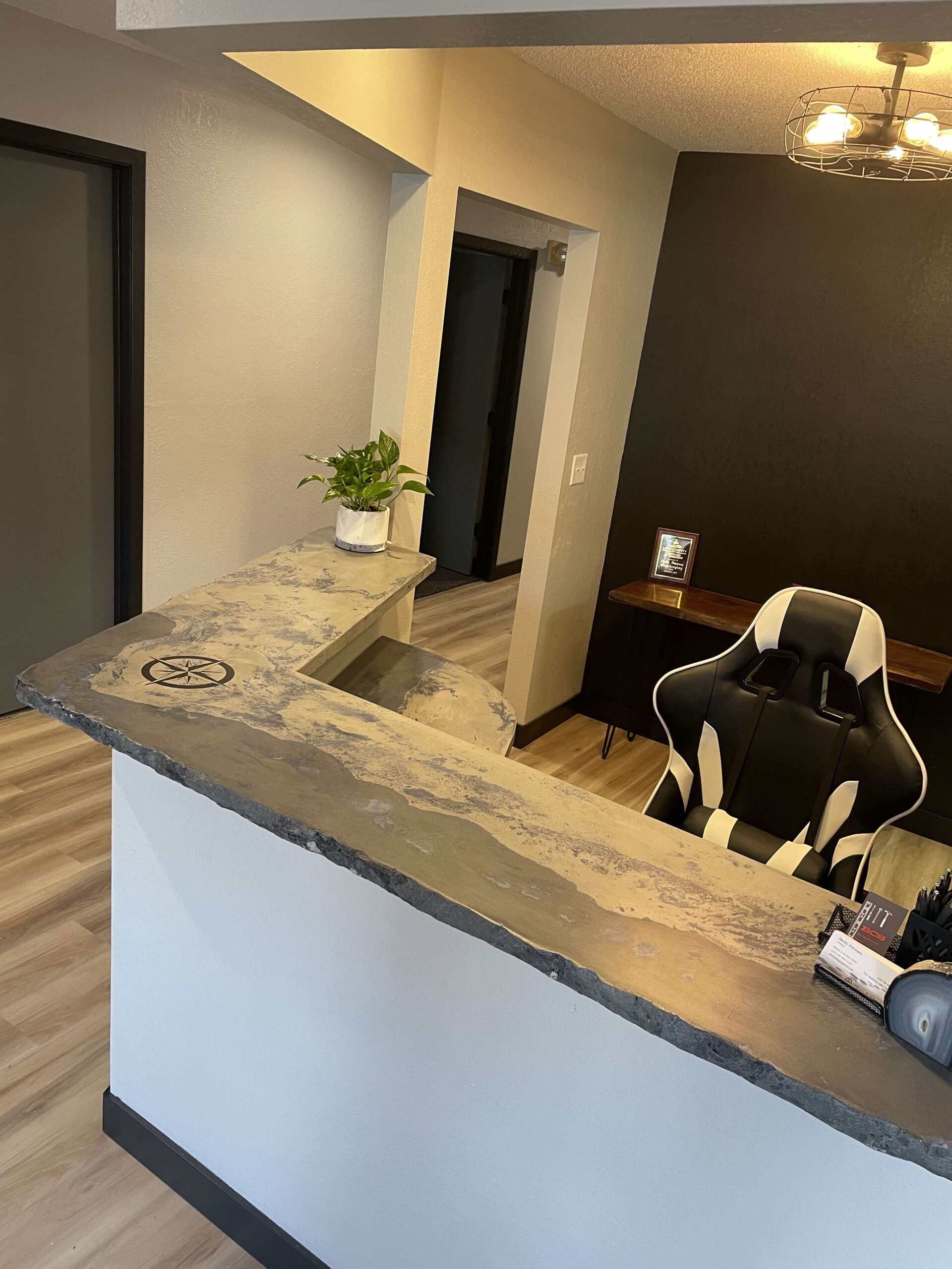 Two Harbors Office Concrete Countertops