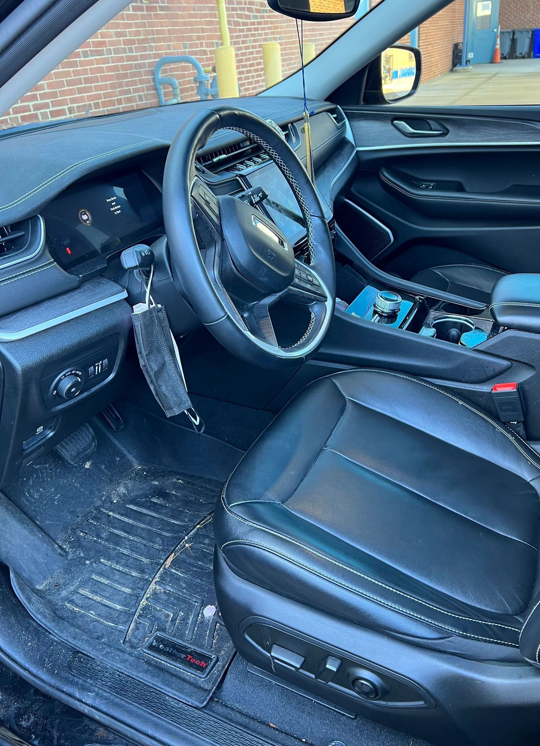 Before Jeep Front Seat Interior Detailing