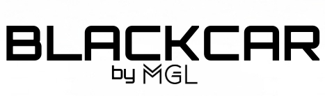 Logo for Black Car by MGL. Text 