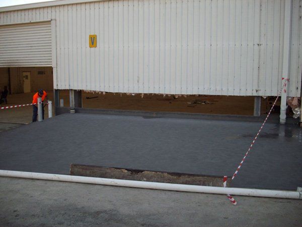 concrete newly laid down